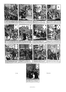 Cartas de juego que representan el juicio político de Henry Sacheverell (c.1674-1724) en 1710, palo de diamantes