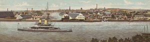 Plymouth: Devonport y HMS Devastation (litografia en color)