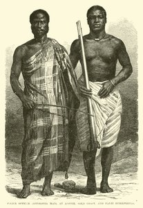 Oficial de policía (hombre de Appolonia), en Assinie, Costa de Oro, e intérprete Fanti de English School