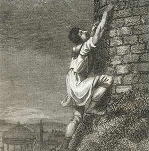 Poncio Comminio subiendo a la Ciudadela (grabado) de English School