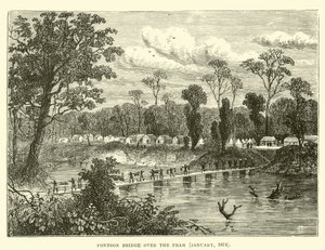 Puente de pontones sobre el Prah, enero de 1874 de English School
