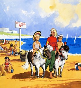 Paseos en pony en la playa de English School