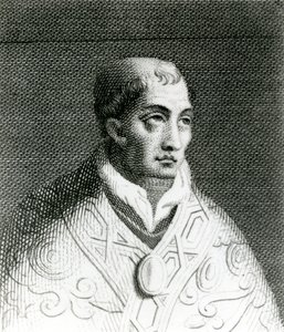 Papa Juan VIII (820-82) (grabado) de English School