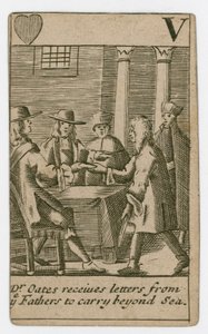 Carta de juego del Complot Papista de English School
