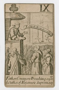 Carta de juego del Complot Papista de English School
