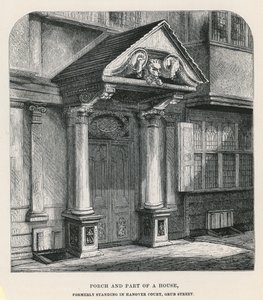 Pórtico y parte de una casa de English School