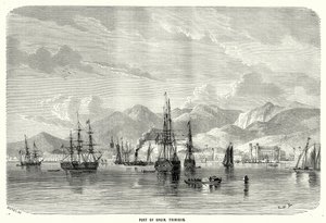 Puerto España. Trinidad (grabado)