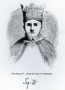 Retrato y Firma de Enrique IV (1366-1413) de English School