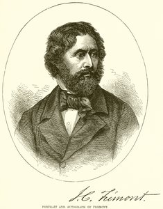 Retrato y autógrafo de Fremont