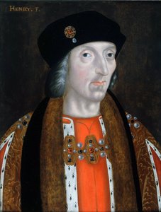 ""Retrato del rey Enrique VII de Inglaterra (1457-1509)"" Pintura de la colección privada de la escuela inglesa de English School