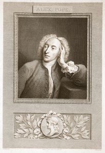 Retrato de Alexander Pope, ilustración de La Historia de Inglaterra de David Hume, pub. por R. Bowyer, Londres, 1812 de English School