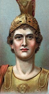 Retrato de Alejandro Magno - Alejandro Magno (356 - 323 a.C.) - De la serie “Líderes de Hombres” - Cromolitografía - Escuela Inglesa, siglo XX de English School