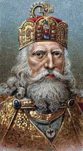 Retrato de Carlomagno (742-814), Rey de los Francos - De la serie "Líderes de Hombres"