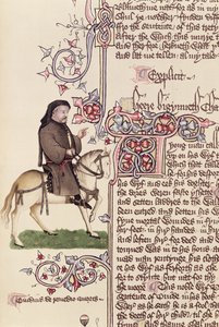 Retrato de Geoffrey Chaucer (c.1342-1400) facsímil de Los Cuentos de Canterbury de Geoffrey Chaucer (c.1342-1400)