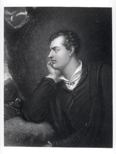 Retrato de George Gordon, 6º Lord Byron de Rochdale (1788-1824) (grabado) de English School