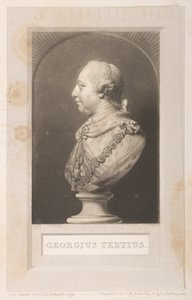 Retrato de Jorge III de un busto, de Frederick Augusta Barnard, Catálogo de la Biblioteca Real, volumen I, frontispicio