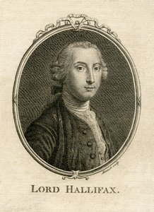 Retrato de George Montagu Dunk, 2º Conde de Halifax, grabado por Aliamet