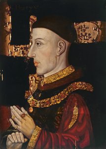 Retrato de Enrique V (1387-1422) (durante la restauración)