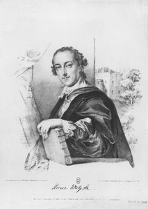 Retrato de Horace Walpole, Conde de Orford, grabado por G. Madeley