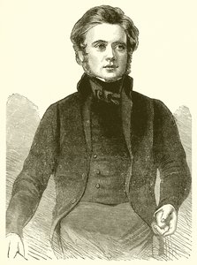 Retrato de John Bright en 1843 de English School