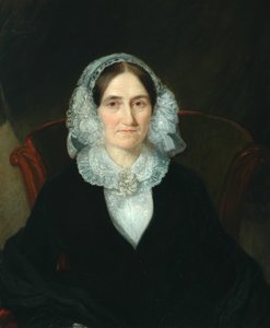 Retrato de dama con tocado de encaje de English School