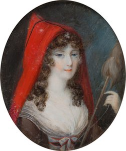 Retrato de Lucy Byng, primera condesa de Bradford (1766-1844), c.1786-1844 (óleo sobre lienzo) de English School