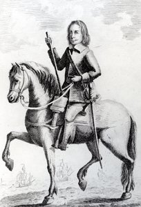 Retrato del Mayor General Desborough a caballo de English School