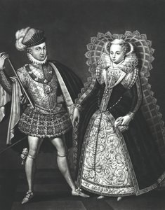 Retrato de María Reina de Escocia (1542-87) y Henry Stewart, Lord Darnley (1545-67), 29 de junio de 1565 de English School