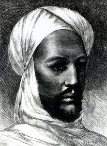 Retrato de Muhammad Ahmad (1844-1885), conocido como Mahdi, líder de los derviches en la guerra contra los británicos en 1884, guerras coloniales, Sudán de English School