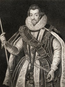 Retrato de Robert Cecil, 1er Conde de Salisbury (1563-1612), de Lodges British Portraits, 1823 de English School