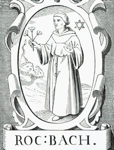 Retrato de Roger Bacon (c.1220-92), ilustración de Ciencia y Literatura en la Edad Media y el Renacimiento, escrito y grabado por Paul Lacroix, 1878