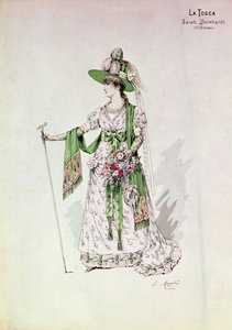 Retrato de Sarah Bernhardt en una producción de 