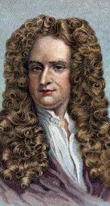 Retrato de Sir Isaac Newton 1642-1727, físico y matemático inglés - De la serie 