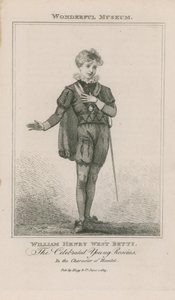 Retrato de William Henry West Betty como Hamlet de English School