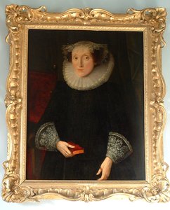 Retrato de una dama (óleo sobre lienzo) de English School