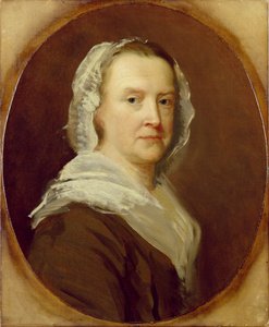 Retrato de una mujer desconocida, mediados del siglo XVIII (óleo sobre lienzo) de English School