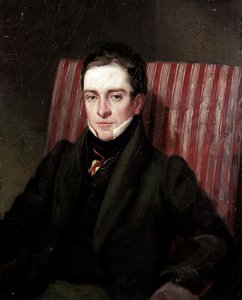 Retrato del poeta inglés Thomas Hood. Pintura de la escuela inglesa del siglo XIX. Londres, galería nacional de retratos de English School