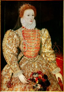 Retrato de la Reina de Inglaterra Isabel de English School
