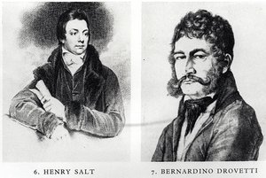 Retratos de Henry Salt y Bernardino Drovetti de English School