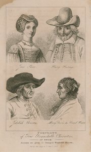Retratos de cuatro personajes notables