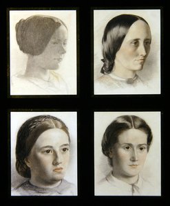 Retratos de jóvenes damas, c.1830 de English School