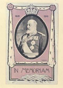 Postal conmemorativa de la muerte de Eduardo VII, c.1910 de English School