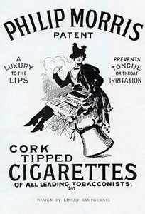 Cartel de Cigarrillos Philip Morris, diseñado por Linsay Sambourne, 1896