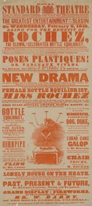 Póster para el Royal Standard Theatre, 9 de febrero de 1848