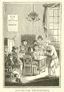 Políticos de taberna (xilografía) de English School