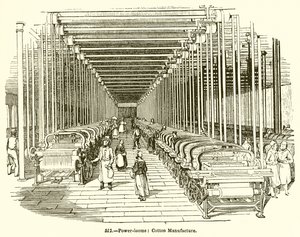 Telar mecánico: Fabricación de algodón de English School