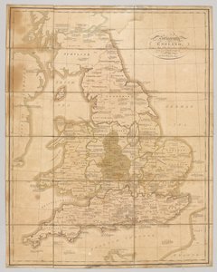 Praehagraphy de Inglaterra, siendo un mapa de ese Reino que ilustra las principales batallas libradas en él, 1807 de English School