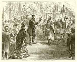 Presentación de una espada a Garibaldi en el Crystal Palace de English School