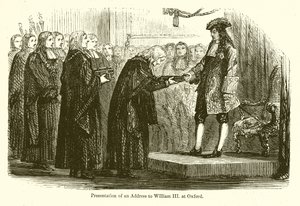 Presentación de una dirección a Guillermo III en Oxford
