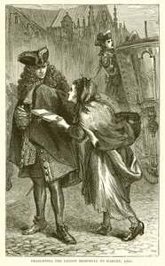 Presentación del Memorial de la Legión a Harley, 1701